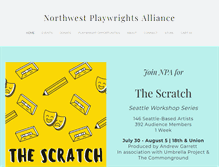 Tablet Screenshot of northwestplaywrights.org